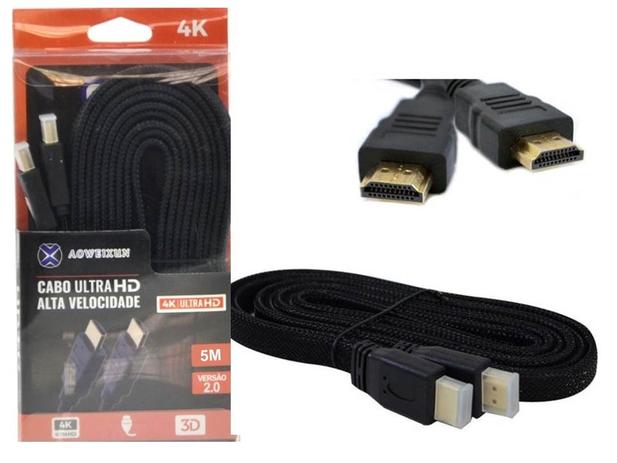 Cabo HDMI Ultra HD 2.0 3D 4K Alta Velocidade AOWEIXUN - 5 Metros - Nbw Menor preço em Cabo HDMI Ultra HD 2.0 3D 4K Alta Velocidade AOWEIXUN - 5 Metros - Nbw