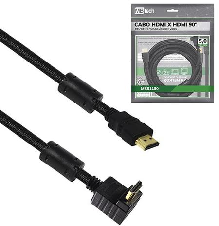 CABO HDMI X HDMI 90º 1080P 3D/4K 5M - Royal eletronic Menor preço em CABO HDMI X HDMI 90º 1080P 3D/4K 5M - Royal eletronic