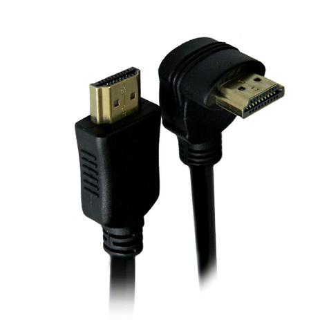 Cabo HDMI x HDMI Digital com Conector de 90º 1,8m Elgin Menor preço em Cabo HDMI x HDMI Digital com Conector de 90º 1,8m Elgin