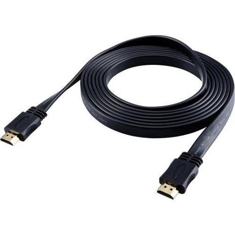 Cabo HDMI X HDMI FLAT 1.4 3D 4K 3 MT 3DC-202 PT Fortrek 48316 Menor preço em Cabo HDMI X HDMI FLAT 1.4 3D 4K 3 MT 3DC-202 PT Fortrek 48316