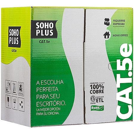 Cabo lan u/utp cat.5e - 24 awg - 4 pares - capa cmx - 305m branco - rohs - Furukawa soho plus Menor preço em Cabo lan u/utp cat.5e - 24 awg - 4 pares - capa cmx - 305m branco - rohs - Furukawa soho plus