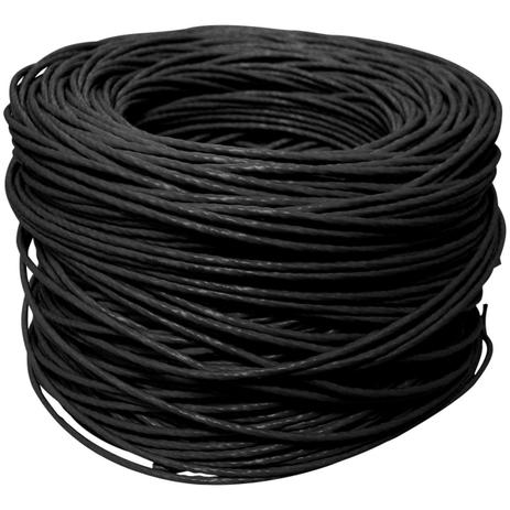 Cabo lan u/utp cat5e 24 awg 4 pares capa cmx 305m preto homologado 100 cobre - Ife Menor preço em Cabo lan u/utp cat5e 24 awg 4 pares capa cmx 305m preto homologado 100 cobre - Ife