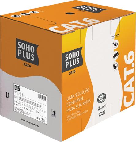 Cabo Lan U/Utp Cat6 24Awg X 4 Pares Rohs 305 Metros Azul - Furukawa soho plus Menor preço em Cabo Lan U/Utp Cat6 24Awg X 4 Pares Rohs 305 Metros Azul - Furukawa soho plus
