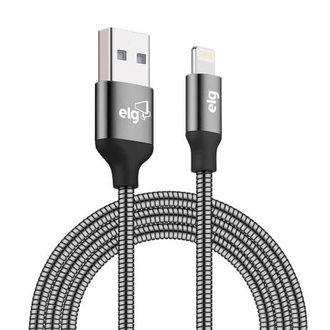 Cabo Lightning Blindado Inox Recarga e Sincronização INX810 - Elg Menor preço em Cabo Lightning Blindado Inox Recarga e Sincronização INX810 - Elg