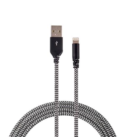 Cabo lightning com certificado Apple de 1,2m super resistente com Kevlar zebra - Easy Mobile Menor preço em Cabo lightning com certificado Apple de 1,2m super resistente com Kevlar zebra - Easy Mobile