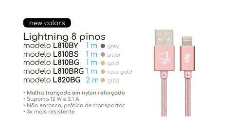 Cabo lightning flat e l820bg elg Menor preço em Cabo lightning flat e l820bg elg