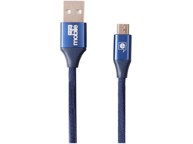 Cabo Micro USB 1,5m Easy Mobile - CBNFMIC15AZ Menor preço em Cabo Micro USB 1,5m Easy Mobile - CBNFMIC15AZ