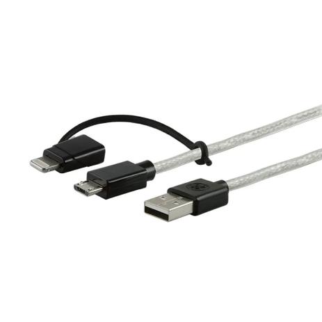 Cabo Micro USB Com Conector para Iphone 0,9 metros General Electric - 038438 Menor preço em Cabo Micro USB Com Conector para Iphone 0,9 metros General Electric - 038438