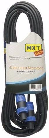 Cabo Microfone Speakon Macho X Speakon Macho - 10 Metros - MXT Menor preço em Cabo Microfone Speakon Macho X Speakon Macho - 10 Metros - MXT