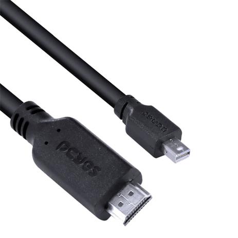 Cabo Mini DisplayPort Macho Para HDMI 2.0 Pcyes 2M Menor preço em Cabo Mini DisplayPort Macho Para HDMI 2.0 Pcyes 2M