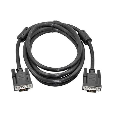 Cabo monitor vga com filtro 3m preto hardline Menor preço em Cabo monitor vga com filtro 3m preto hardline