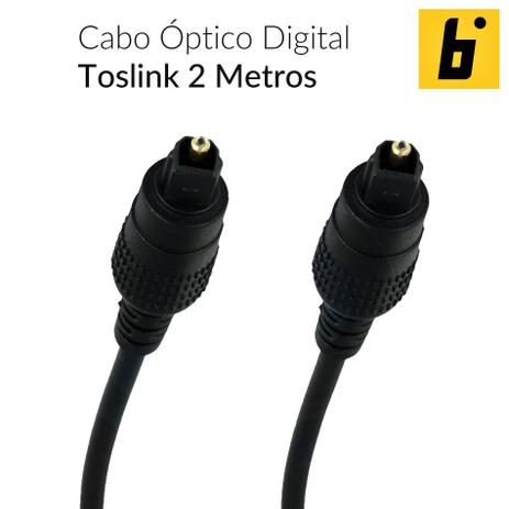 Cabo Óptico Digital Toslink 2 Metros - Bear cabos Menor preço em Cabo Óptico Digital Toslink 2 Metros - Bear cabos