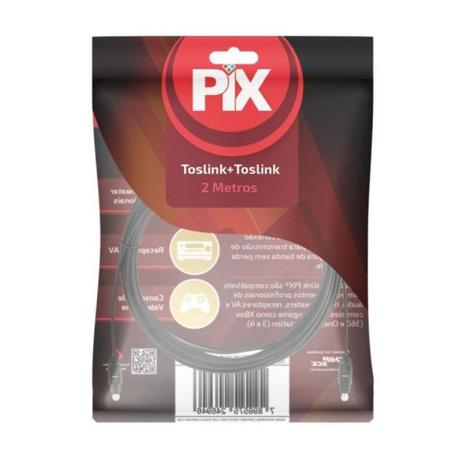 Cabo óptico Toslink Profissional Premium 2 Metros - PIX - Chipsce Menor preço em Cabo óptico Toslink Profissional Premium 2 Metros - PIX - Chipsce