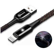 Cabo Original Baseus Lightning Nylon C-Shaped Led Iphone 2.4a 100cm Menor preço em Cabo Original Baseus Lightning Nylon C-Shaped Led Iphone 2.4a 100cm