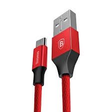 Cabo original baseus yiven reforçado 1,5m micro usb vermelho Menor preço em Cabo original baseus yiven reforçado 1,5m micro usb vermelho