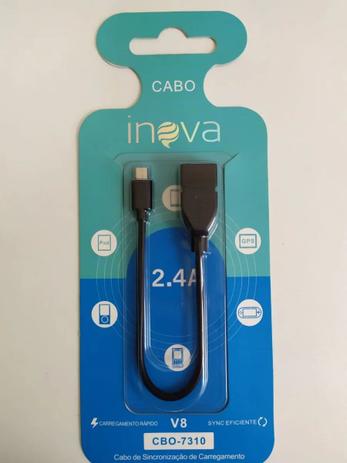 Cabo Otg Adaptador Micro Usb V8 Pendrive Tablet Celular INOVA CBO-7310 Menor preço em Cabo Otg Adaptador Micro Usb V8 Pendrive Tablet Celular INOVA CBO-7310