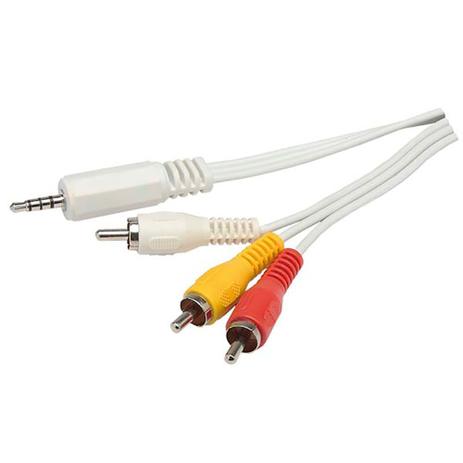 Cabo P2 4C + 3 RCA 1,8 Metros Niquel para Receptor Digital - Generico Menor preço em Cabo P2 4C + 3 RCA 1,8 Metros Niquel para Receptor Digital - Generico