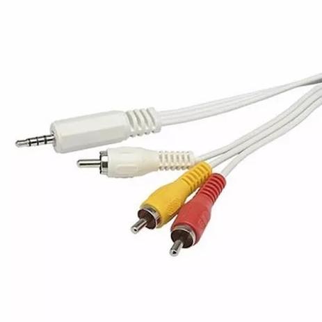 Cabo P2 4C+3RCA 1,80m Níquel - Mtx Menor preço em Cabo P2 4C+3RCA 1,80m Níquel - Mtx