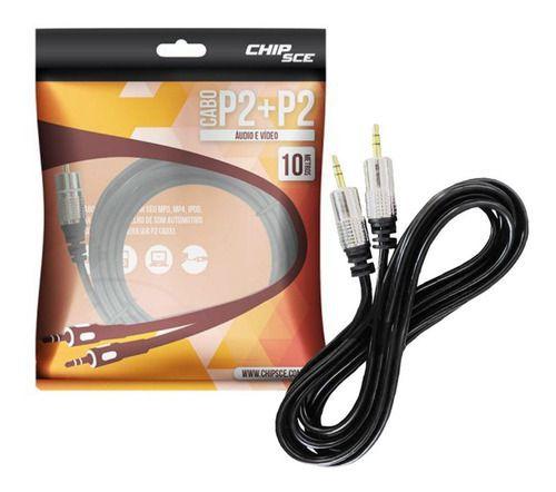 Cabo P2 + P2 Estereo Plug Metal Ponta Gold 24k - 10 Metros - Performance Sound Menor preço em Cabo P2 + P2 Estereo Plug Metal Ponta Gold 24k - 10 Metros - Performance Sound