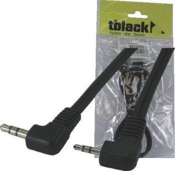 Cabo P2 ST X P1 ST Stereo Niquelado 1,5 Metros 90 Graus - Tblack Menor preço em Cabo P2 ST X P1 ST Stereo Niquelado 1,5 Metros 90 Graus - Tblack