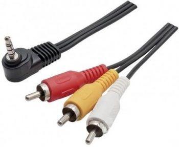 Menor preço em Cabo P2 Stereo 4C X 3 RCA 90 Graus 1.8 Metros - Tblack