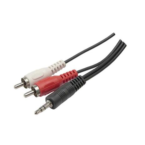 Cabo P2 Stereo x 2 RCA MXT 8.1.43 Níquel 1,8m - Mxt musical Menor preço em Cabo P2 Stereo x 2 RCA MXT 8.1.43 Níquel 1,8m - Mxt musical