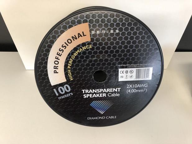 Cabo para Caixa Acústica Diamond Bobina 100m 2x 4,0mm Cristal HP-SP 400 Menor preço em Cabo para Caixa Acústica Diamond Bobina 100m 2x 4,0mm Cristal HP-SP 400