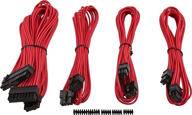 Cabo para Fonte Corsair Sleeved CP-8920145 Vermelho Menor preço em Cabo para Fonte Corsair Sleeved CP-8920145 Vermelho