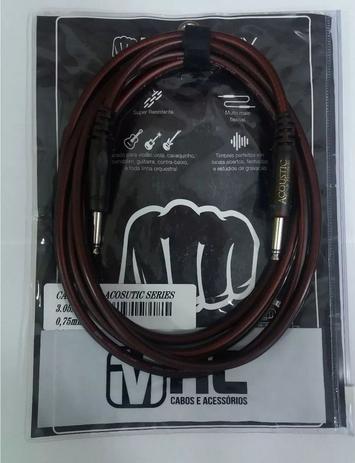 Cabo Para Instrumento P10 Acoustic Mac 3MTS 0,75mm AS10B - Mac cabos Menor preço em Cabo Para Instrumento P10 Acoustic Mac 3MTS 0,75mm AS10B - Mac cabos
