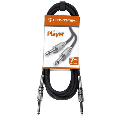 Cabo Para Instrumentos Hayonik P10 X P10 - 7 Metros - Preto Menor preço em Cabo Para Instrumentos Hayonik P10 X P10 - 7 Metros - Preto