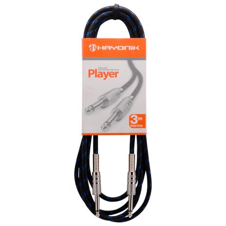 Cabo Para Instrumentos Hayonik Player P10 X P10 3m Textil Menor preço em Cabo Para Instrumentos Hayonik Player P10 X P10 3m Textil