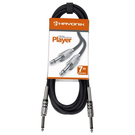 Cabo Para Instrumentos Hayonik Player P10 X P10 7m Preto Menor preço em Cabo Para Instrumentos Hayonik Player P10 X P10 7m Preto