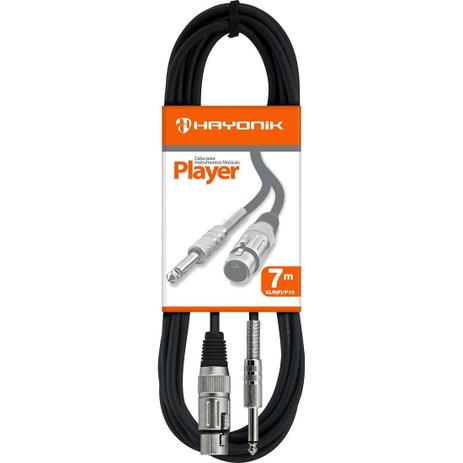 Cabo Para Microfone Hayonik XLR (F) X P10 - 7 Metros - Preto Menor preço em Cabo Para Microfone Hayonik XLR (F) X P10 - 7 Metros - Preto