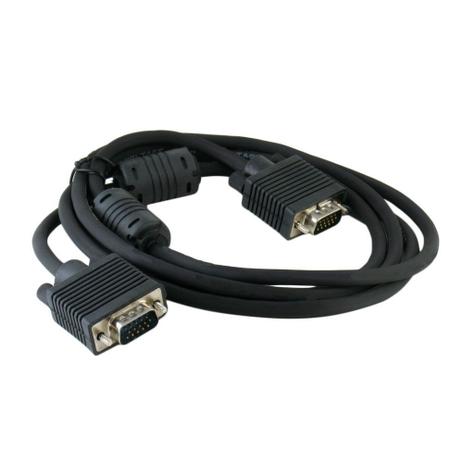 Cabo para Monitor VGA sem Blister HD15M X HD15M 3 Metros Preto com Filtro (7898566201282) - Generico Menor preço em Cabo para Monitor VGA sem Blister HD15M X HD15M 3 Metros Preto com Filtro (7898566201282) - Generico