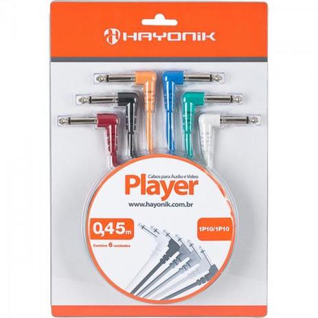Cabo para Pedal P10 45cm PLAYER Colorido HAYONIK Menor preço em Cabo para Pedal P10 45cm PLAYER Colorido HAYONIK