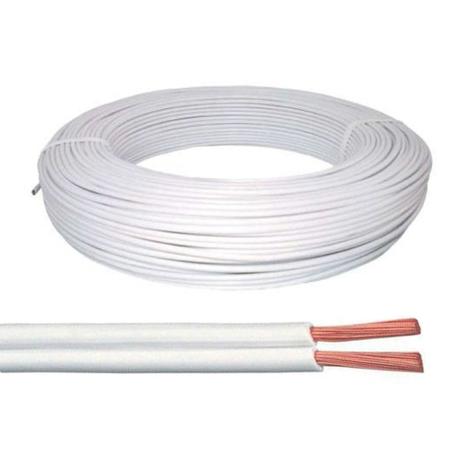Cabo Paralelo Telecam 2X14AWG (1,50MM) Flexivel Branco 100M Menor preço em Cabo Paralelo Telecam 2X14AWG (1,50MM) Flexivel Branco 100M