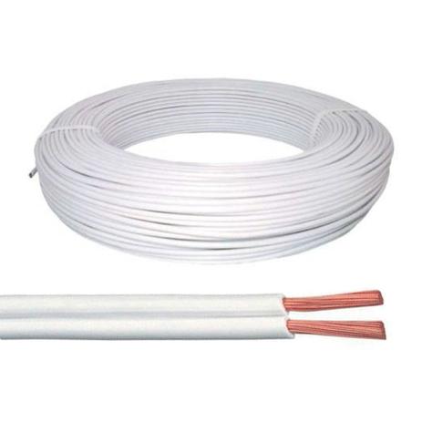 Cabo Paralelo Telecam 2x16AWG (1,00mm) Flexível Branco 100m Menor preço em Cabo Paralelo Telecam 2x16AWG (1,00mm) Flexível Branco 100m