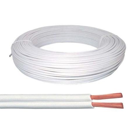 Cabo Paralelo Telecam 2X20AWG (0,50MM) Flexivel Branco 100 Metros - Vitrine Menor preço em Cabo Paralelo Telecam 2X20AWG (0,50MM) Flexivel Branco 100 Metros - Vitrine