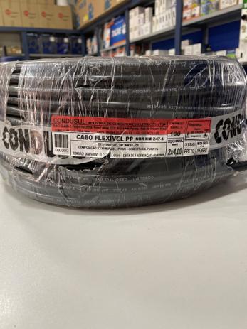 Cabo PP 2x4.0mm preto (Rolo 100mts) - Condusul Menor preço em Cabo PP 2x4.0mm preto (Rolo 100mts) - Condusul
