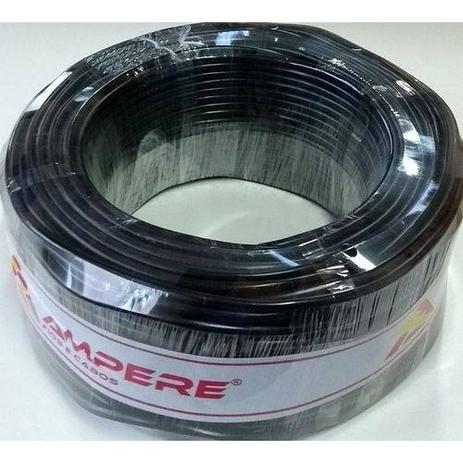 Cabo PP Flexível 4x1,5mm - PRETO (100 metros) - Ampére do brasil Menor preço em Cabo PP Flexível 4x1,5mm - PRETO (100 metros) - Ampére do brasil