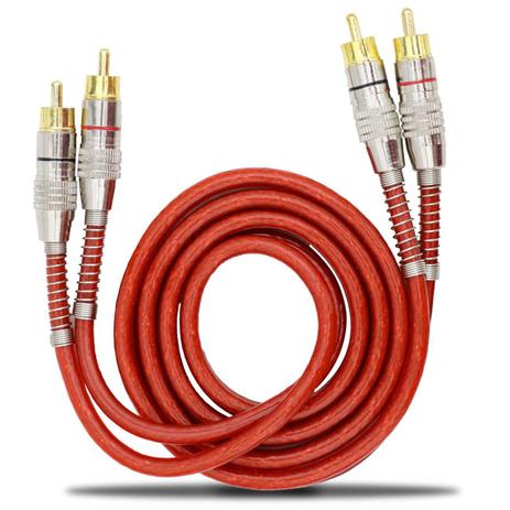 Cabo RCA 1 Metro 5mm 4 Macho Vermelho Luxo Dupla Blindagem Conector Banhado a Ouro 100% Cobre Svart Menor preço em Cabo RCA 1 Metro 5mm 4 Macho Vermelho Luxo Dupla Blindagem Conector Banhado a Ouro 100% Cobre Svart