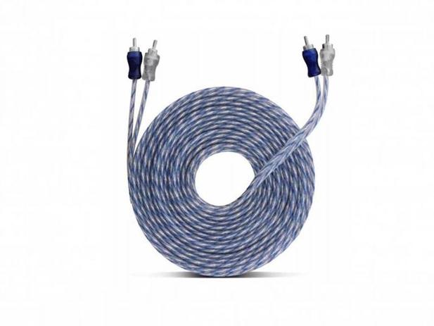 Cabo RCA Injetado Azul Prata Transparente 4mm 5m Techone Menor preço em Cabo RCA Injetado Azul Prata Transparente 4mm 5m Techone