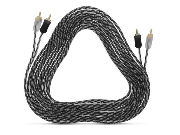 Cabo RCA Injetado Preto Prata Transparente 4mm 5m Techone Menor preço em Cabo RCA Injetado Preto Prata Transparente 4mm 5m Techone