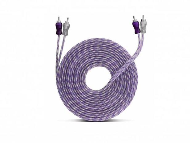 Cabo RCA Injetado Roxo Prata Transparente 4mm 5m Techone Menor preço em Cabo RCA Injetado Roxo Prata Transparente 4mm 5m Techone