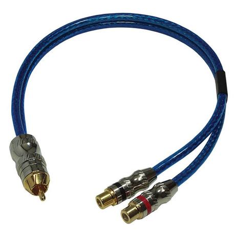 Cabo RCA Modelo Y 1 Macho 2 Fêmea Azul Transparente 30CM - RCA Y 1M2F Taramps Menor preço em Cabo RCA Modelo Y 1 Macho 2 Fêmea Azul Transparente 30CM - RCA Y 1M2F Taramps