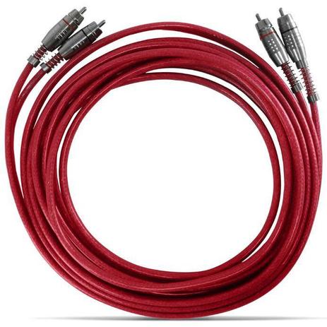Cabo RCA Stetsom 5 Metros Blindado Vermelho Som Automotivo Menor preço em Cabo RCA Stetsom 5 Metros Blindado Vermelho Som Automotivo