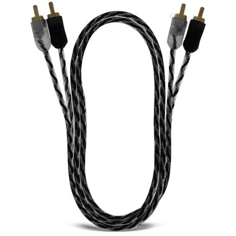 Cabo RCA Taramps Injetado 1m 4mm² Preto e Branco Banhado à Ouro Menor preço em Cabo RCA Taramps Injetado 1m 4mm² Preto e Branco Banhado à Ouro