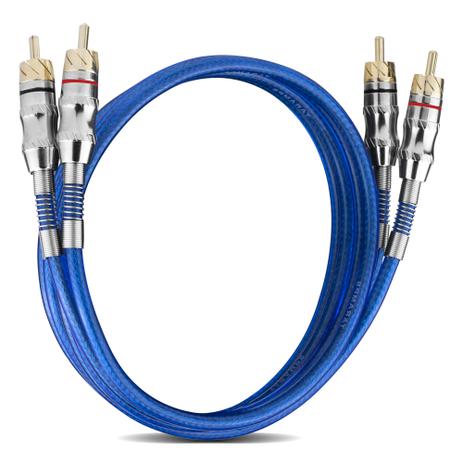 Cabo RCA Taramps T1B 1 Metro PVC Azul Banhado à Níquel Dupla Blindagem Menor preço em Cabo RCA Taramps T1B 1 Metro PVC Azul Banhado à Níquel Dupla Blindagem