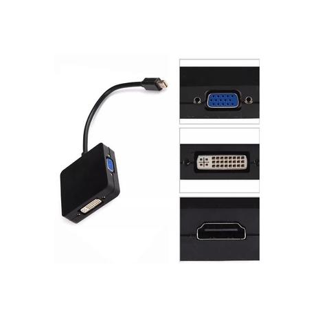 Cabo Thunderbolt Mini DisplayPort Macho X Para Hdmi - Dvi - Vga Fêmeas (3 X1) 0,20 metros - Wincabos Menor preço em Cabo Thunderbolt Mini DisplayPort Macho X Para Hdmi - Dvi - Vga Fêmeas (3 X1) 0,20 metros - Wincabos