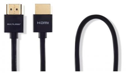 Cabo Ultra Slim HDMI 3,0M Cabo 19 Pinos Para Tv Multilaser - Menor preço em Cabo Ultra Slim HDMI 3,0M Cabo 19 Pinos Para Tv Multilaser -